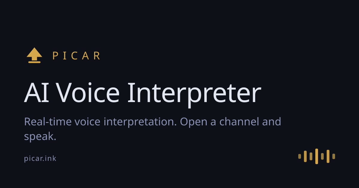 Picar — AI Voice Interpreter